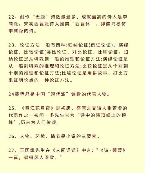 专升本语文必考文学常识码住
