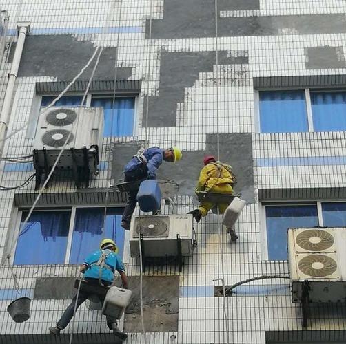 大楼外立面维修,筑牢安全防线,提升建筑形象