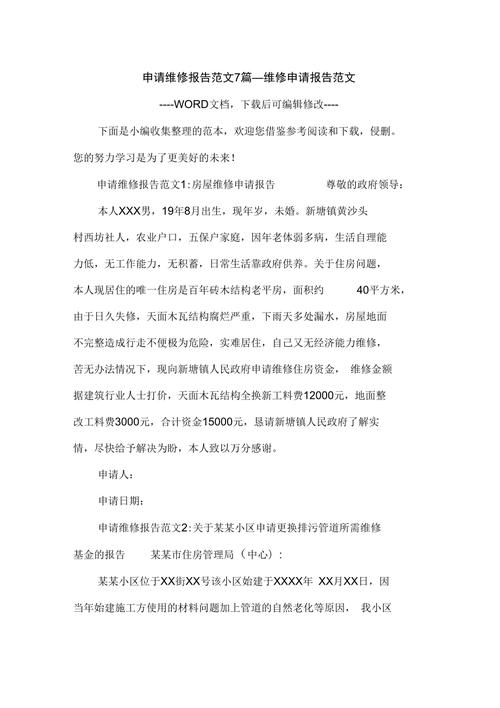 维修厂综合小修申请报告解读与展望
